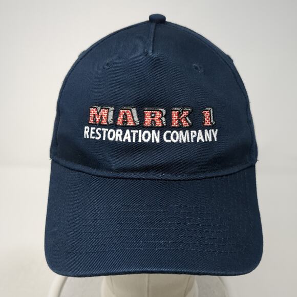 Mark 1 Restoration Company Strapback 5 Panel Cap Blue One Size Port & Company - Picture 2 of 10